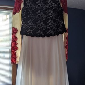 Connected, Medium length, size 10, sheer layered